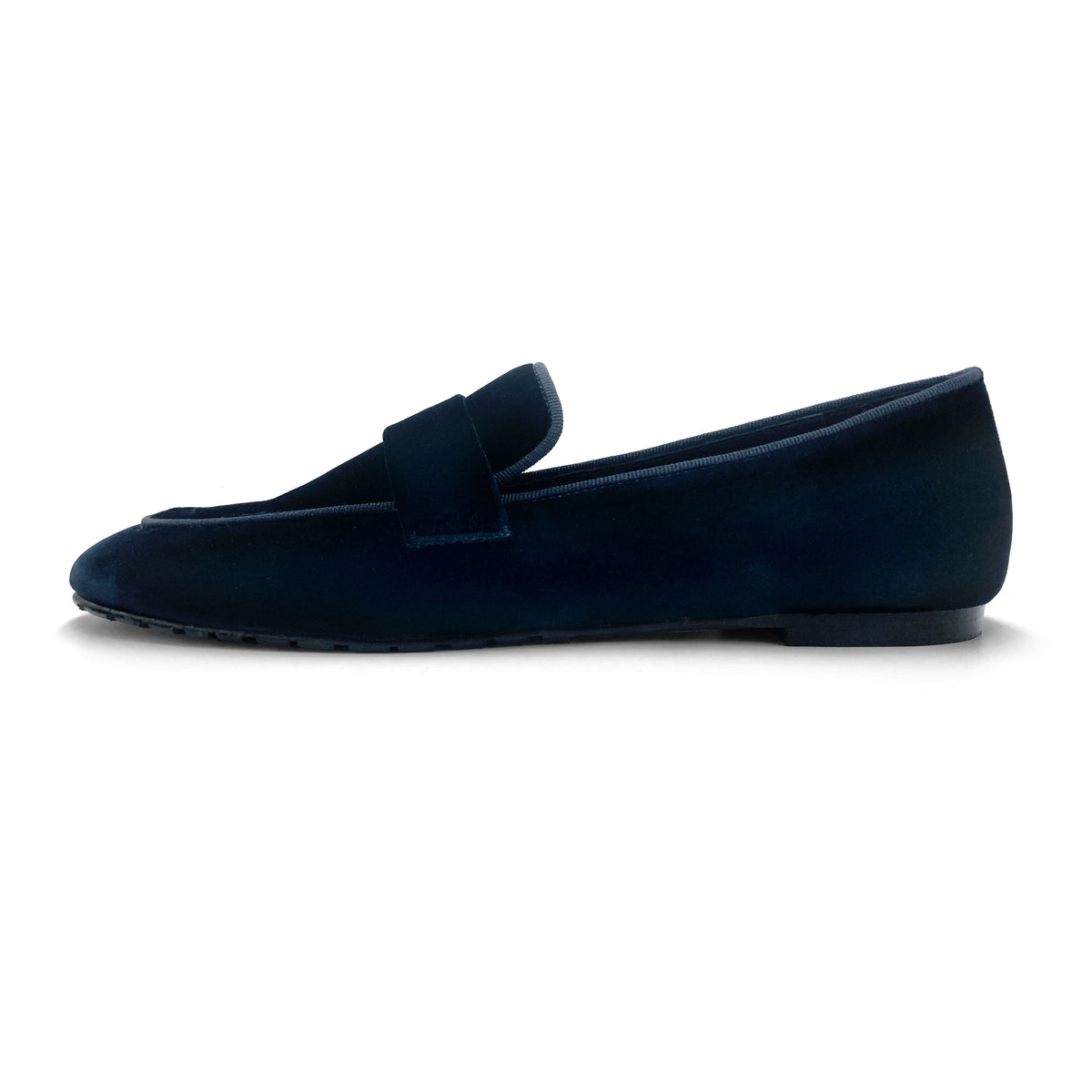 Mocassini donna eleganti in velluto blu
