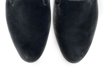 Slippers da donna in velluto grigio