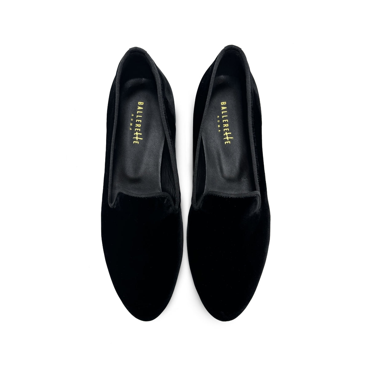Slippers femme en velours noir