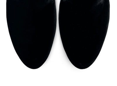 Slippers femme en velours noir