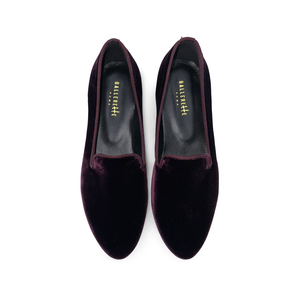 Slippers da donna bordeaux in velluto