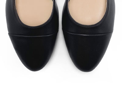 Ballerine slingback in pelle nera