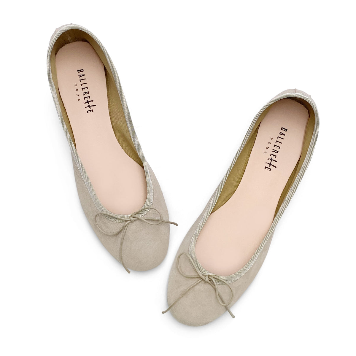 Ballerine in camoscio beige