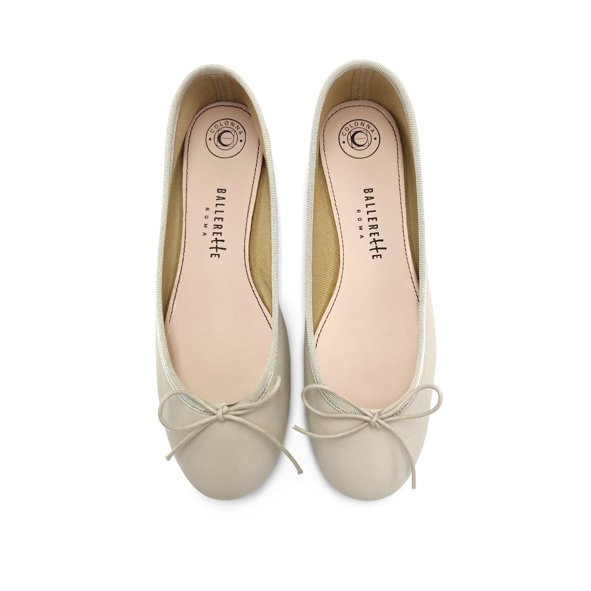 Ballerine in pelle beige