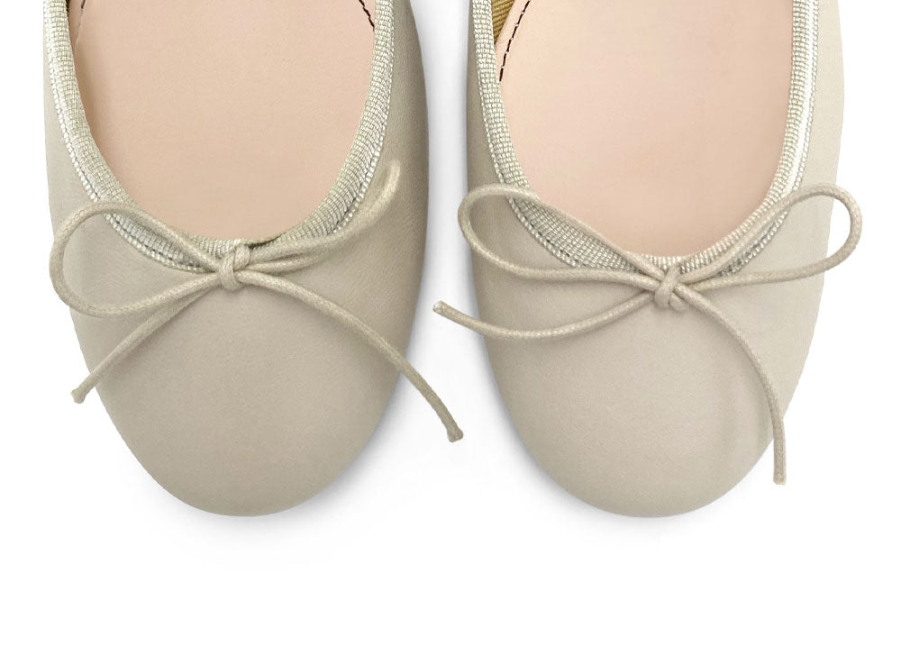 Ballerine in pelle beige