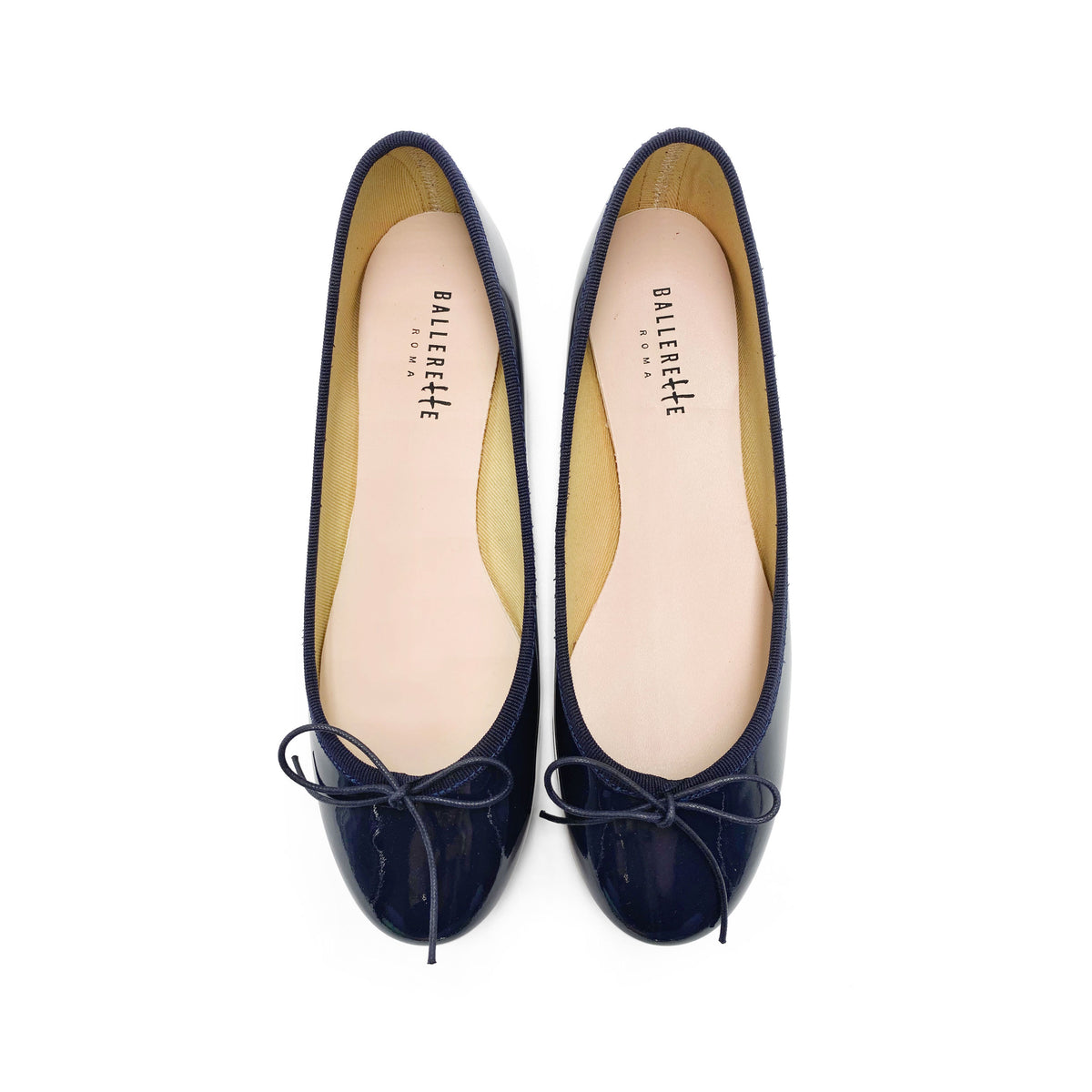Ballerine blu in pelle vernice