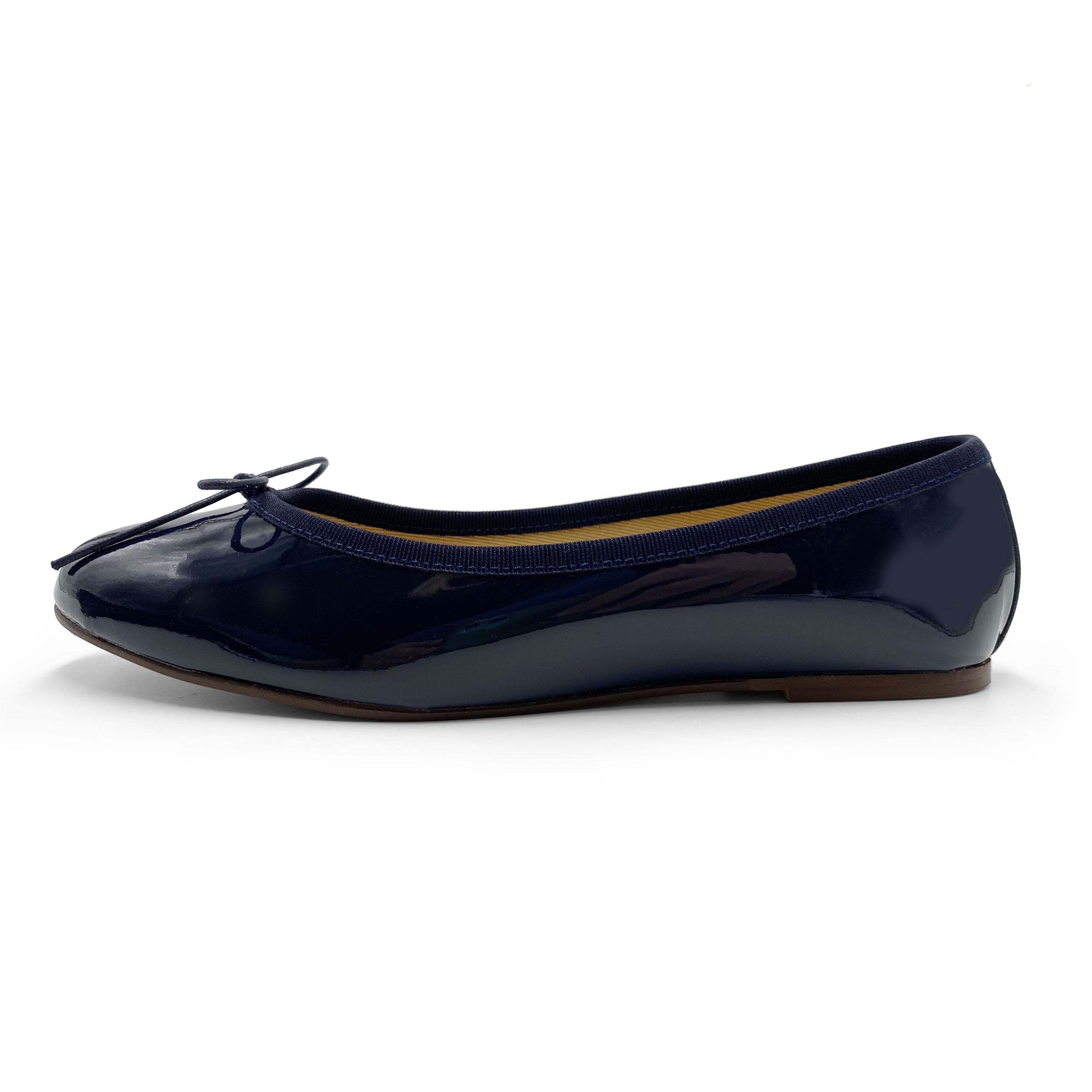 Blaue Lackleder Ballerinas