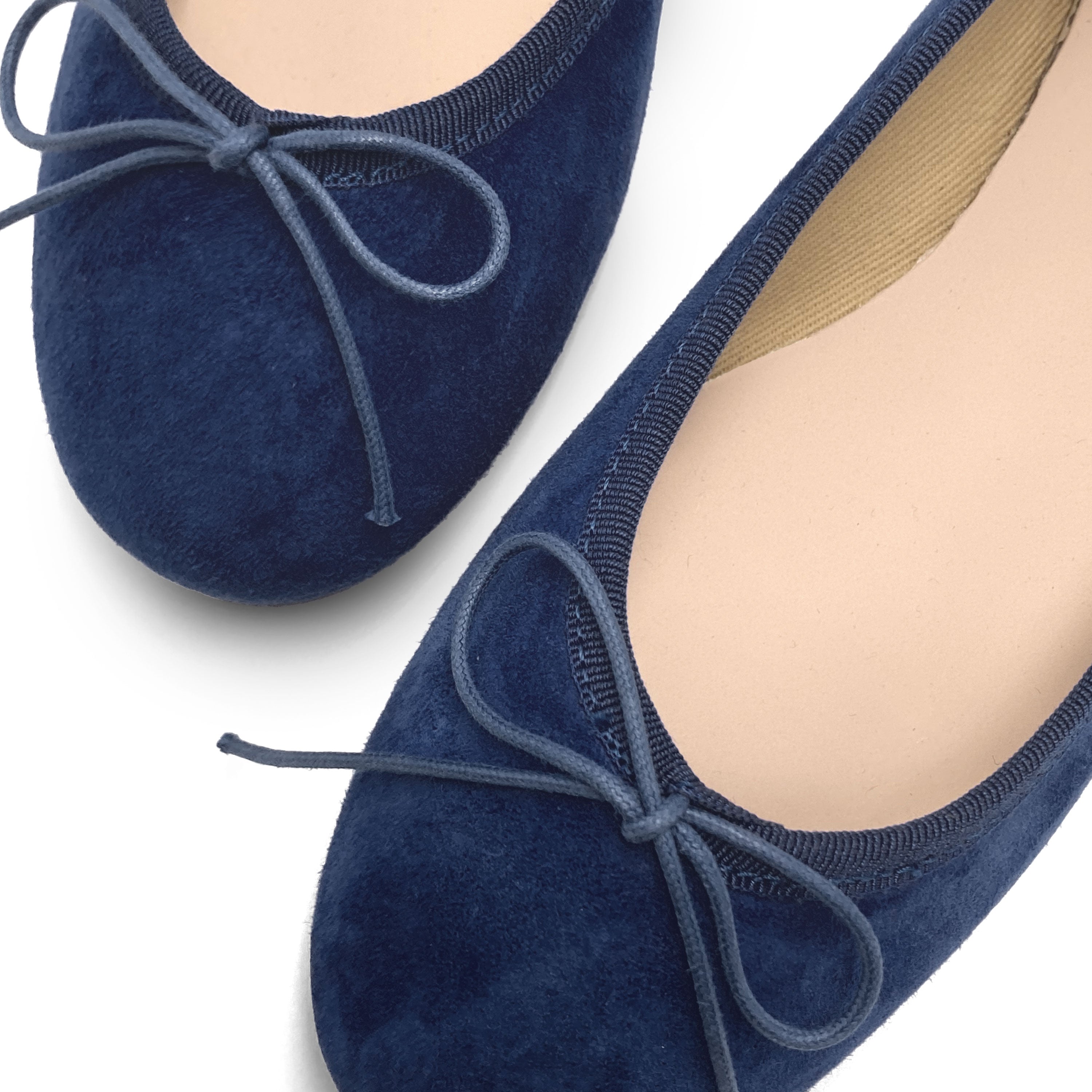 Ballerines en daim bleu