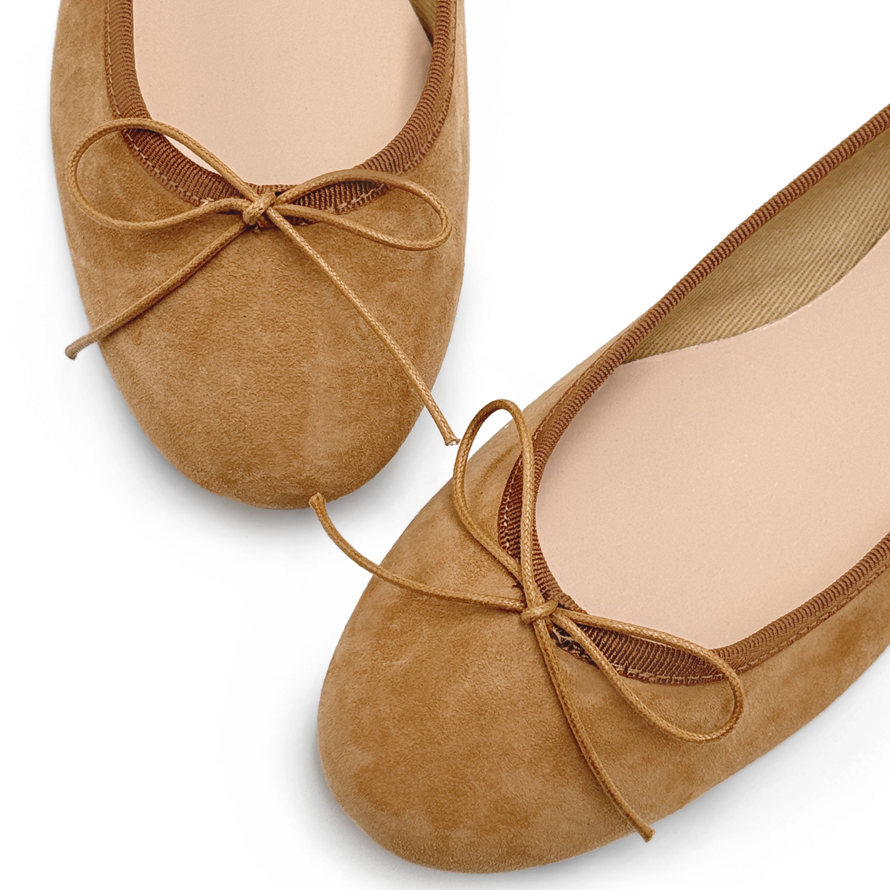 Ballerine in camoscio cuoio