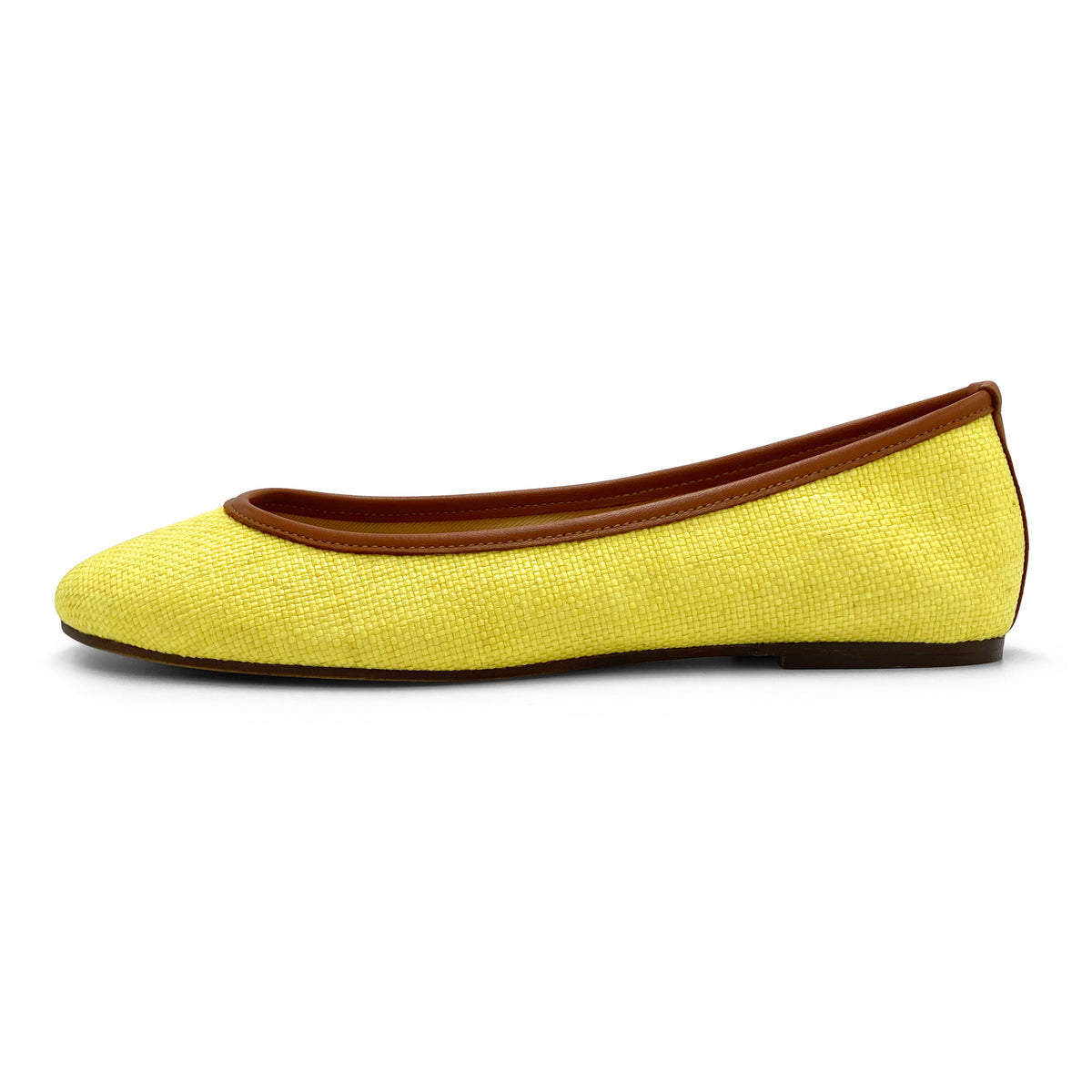 Ballerine estive gialle in rafia