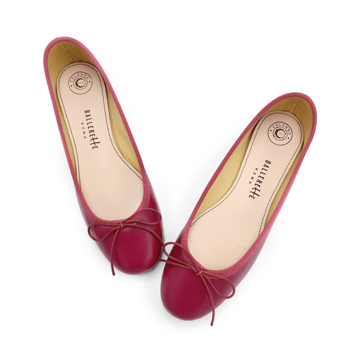 Ballerine in pelle prugna
