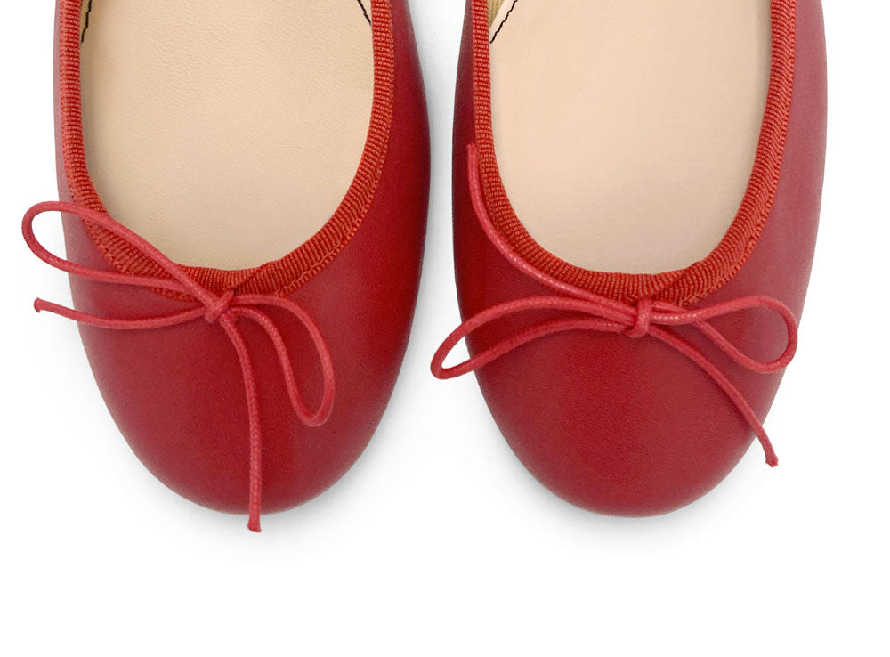 Ballerine rosse in pelle