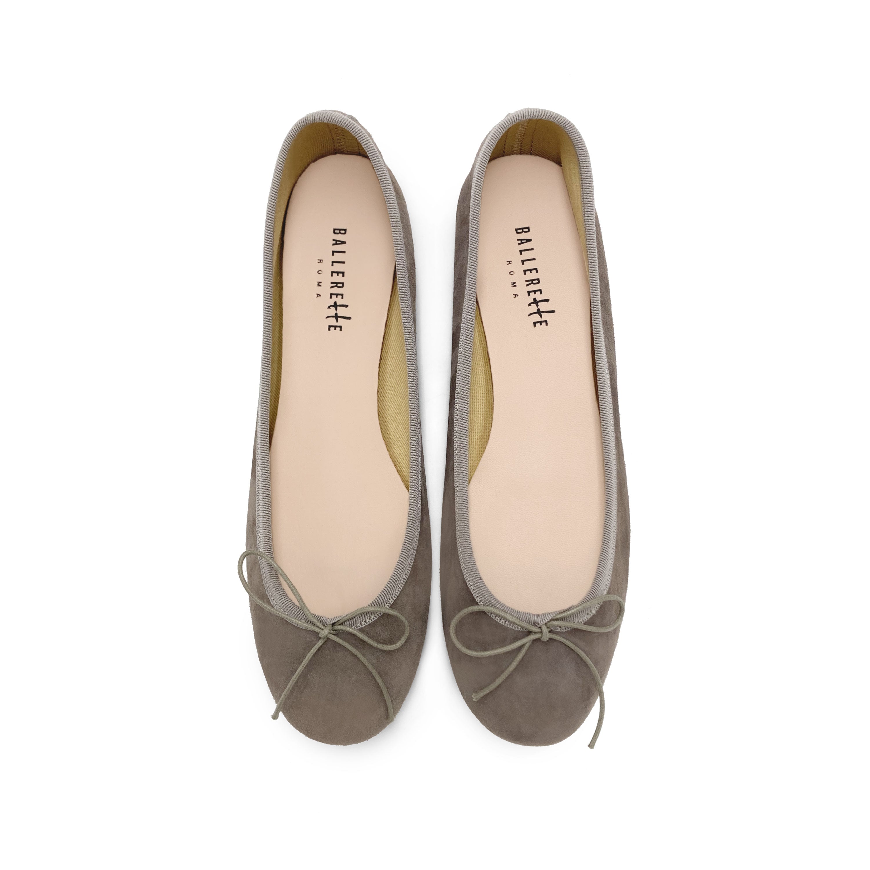 Ballerine in camoscio taupe