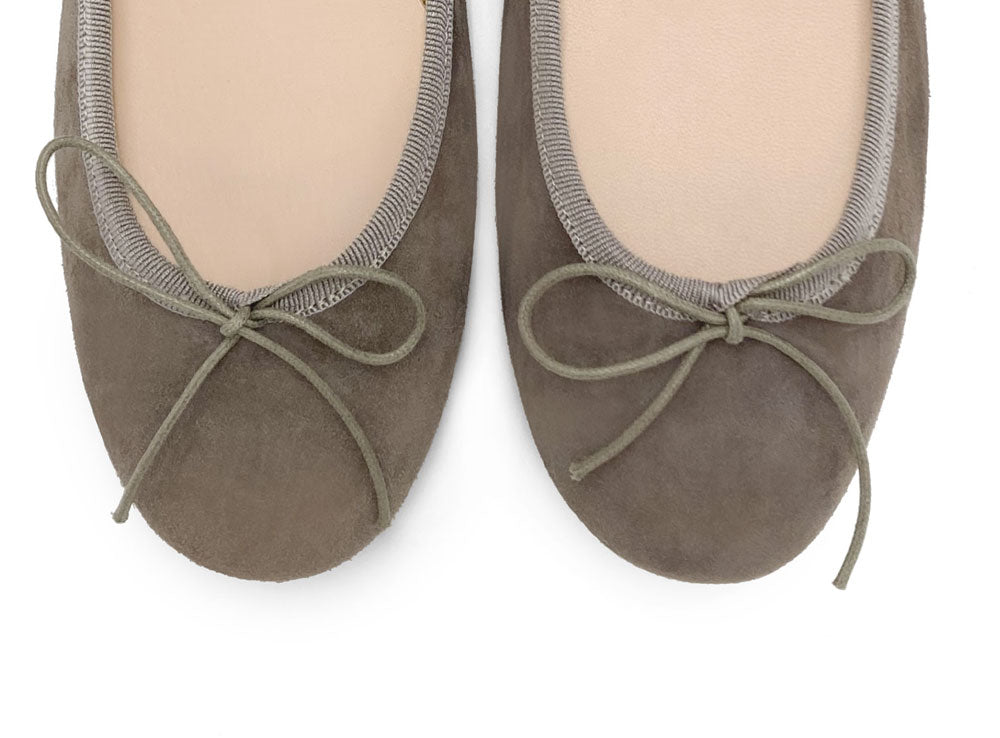 Ballerine in camoscio taupe