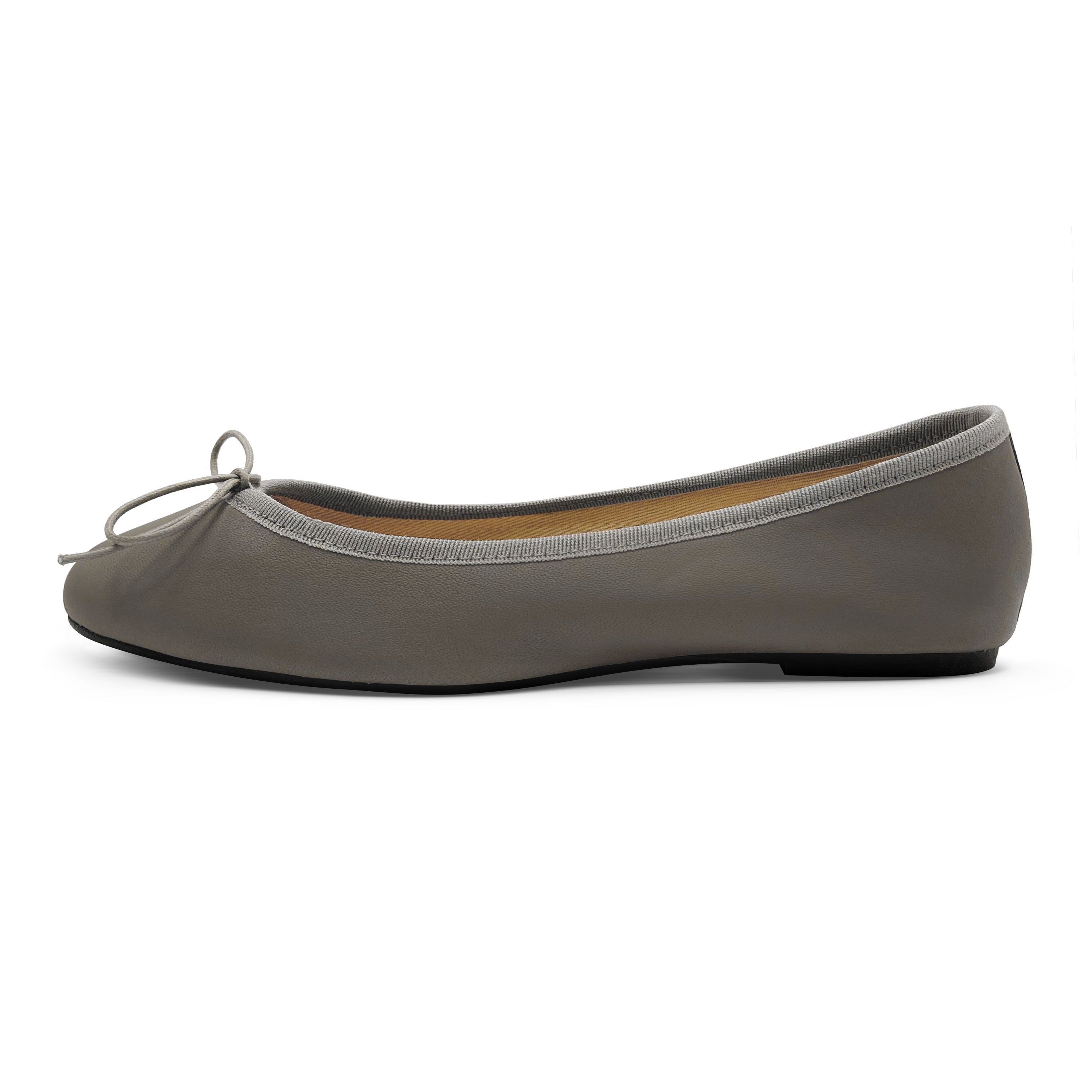 Ballerine in pelle taupe