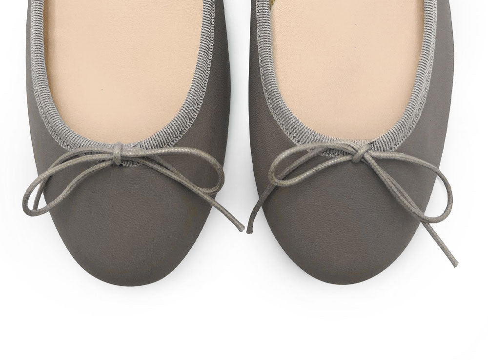 Ballerine in pelle taupe