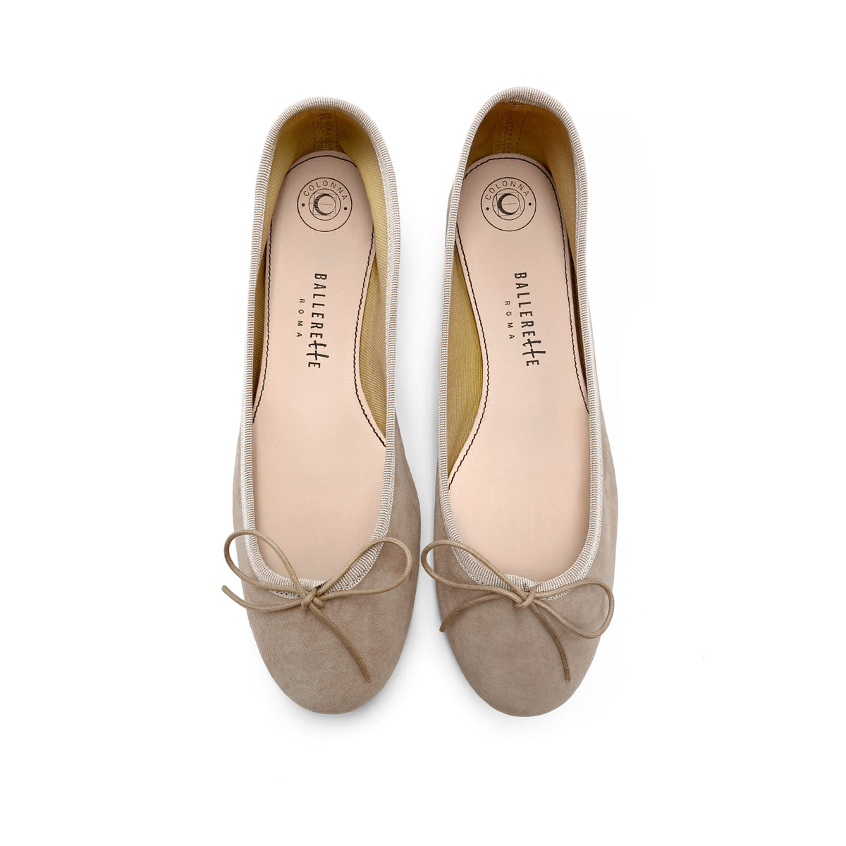 Ballerine in camoscio tortora
