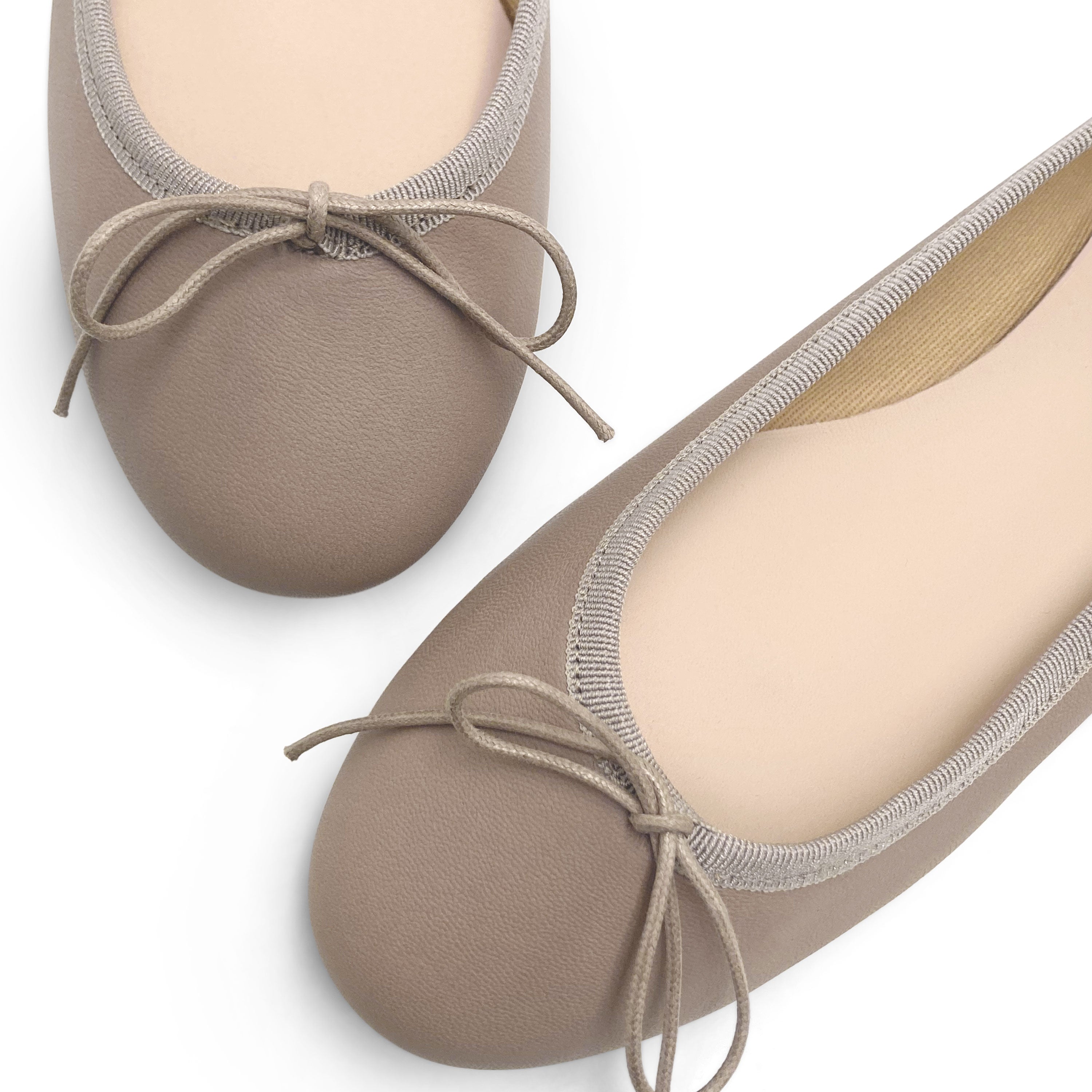 Ballerine in pelle tortora