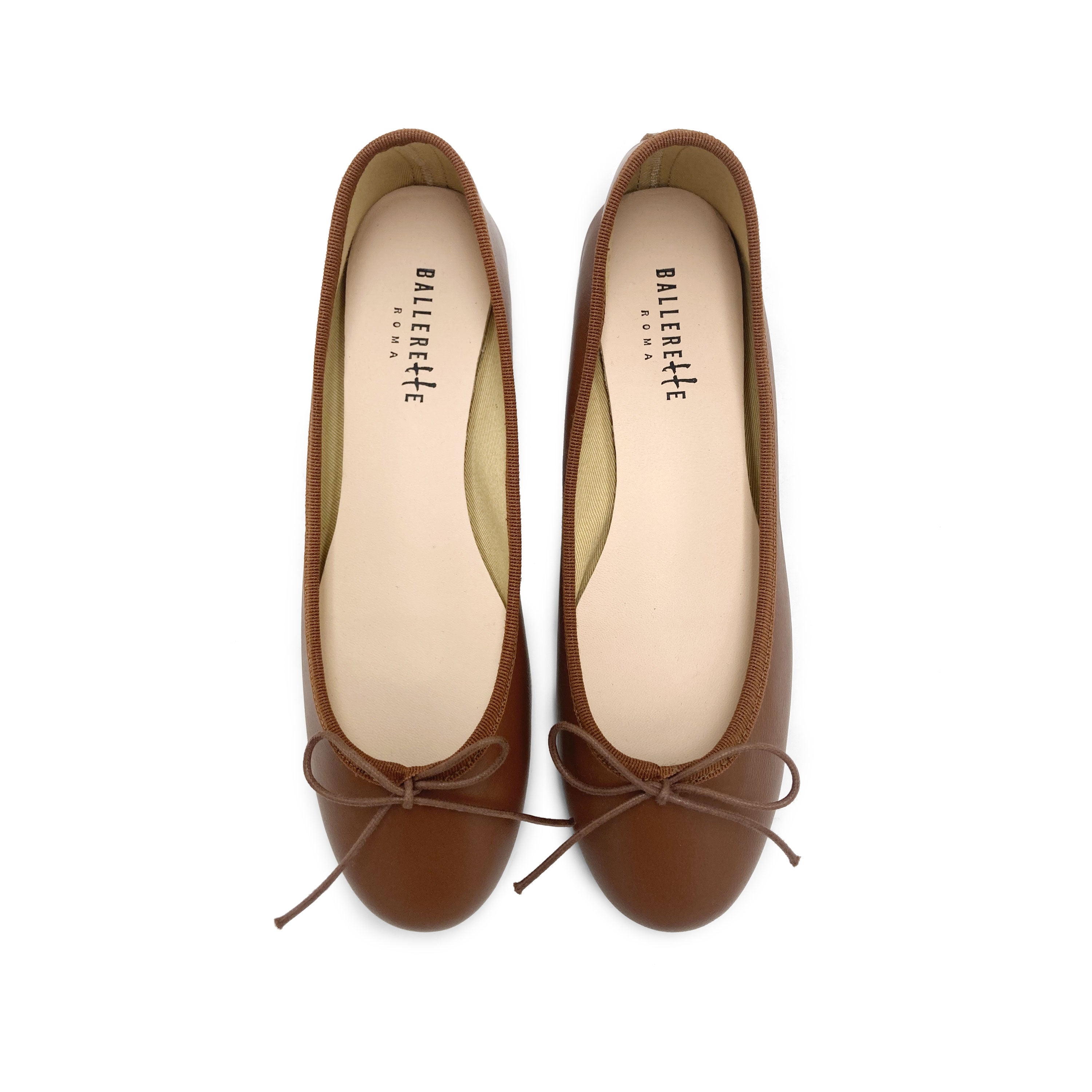 Ballerine marroni in pelle