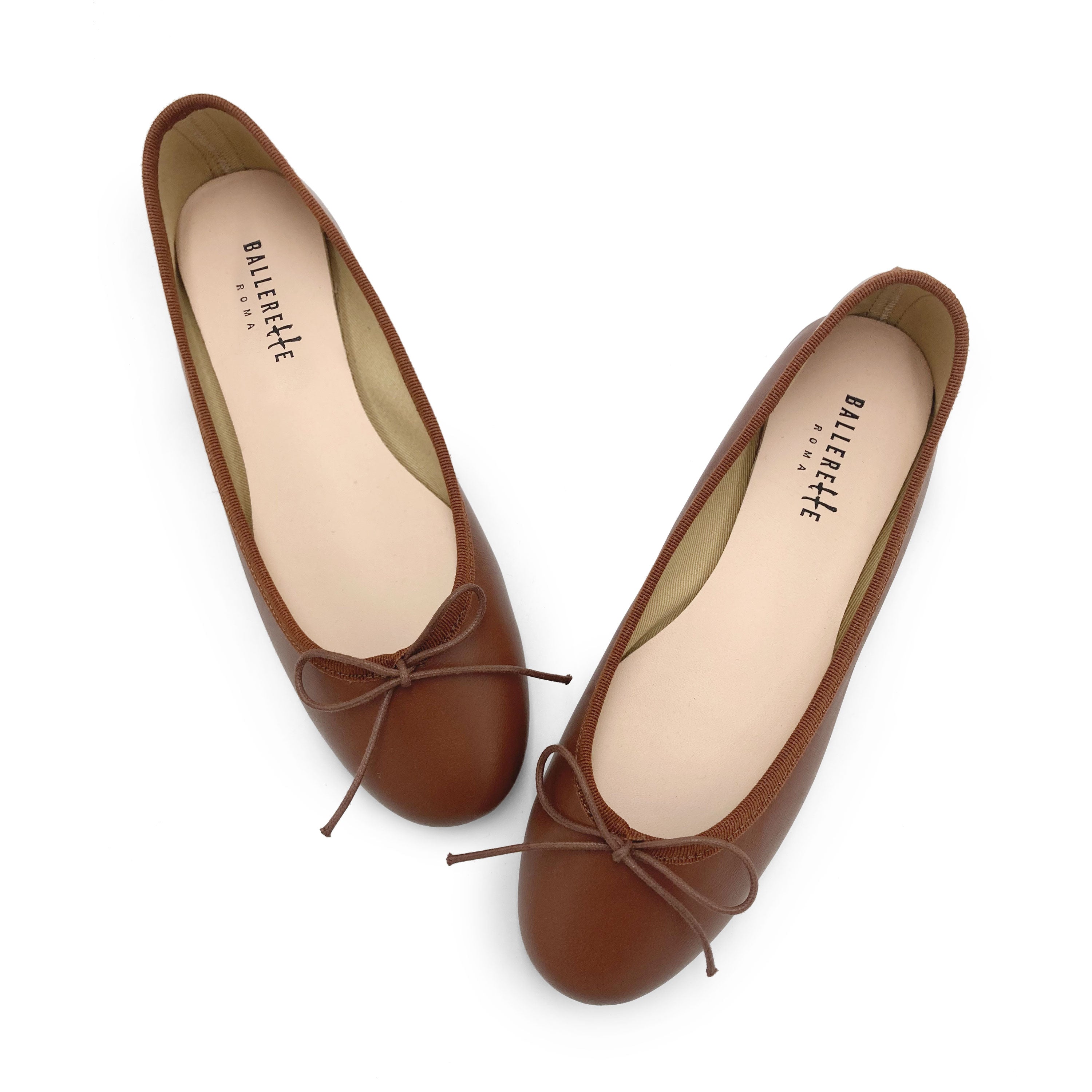 Ballerine marroni in pelle