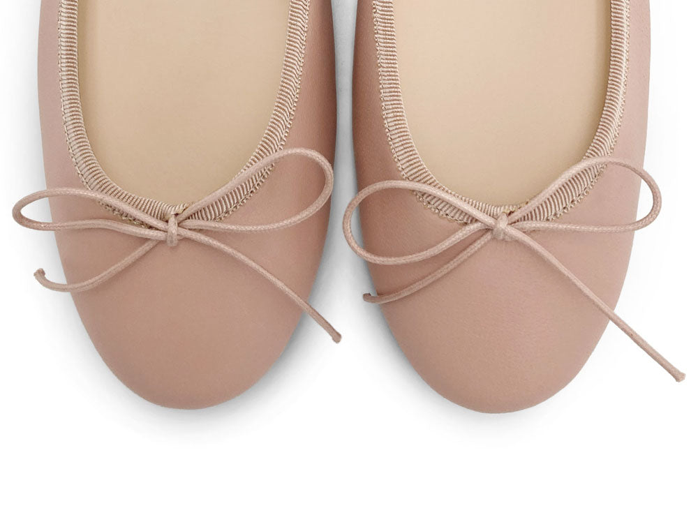 Ballerine in pelle rosa antico