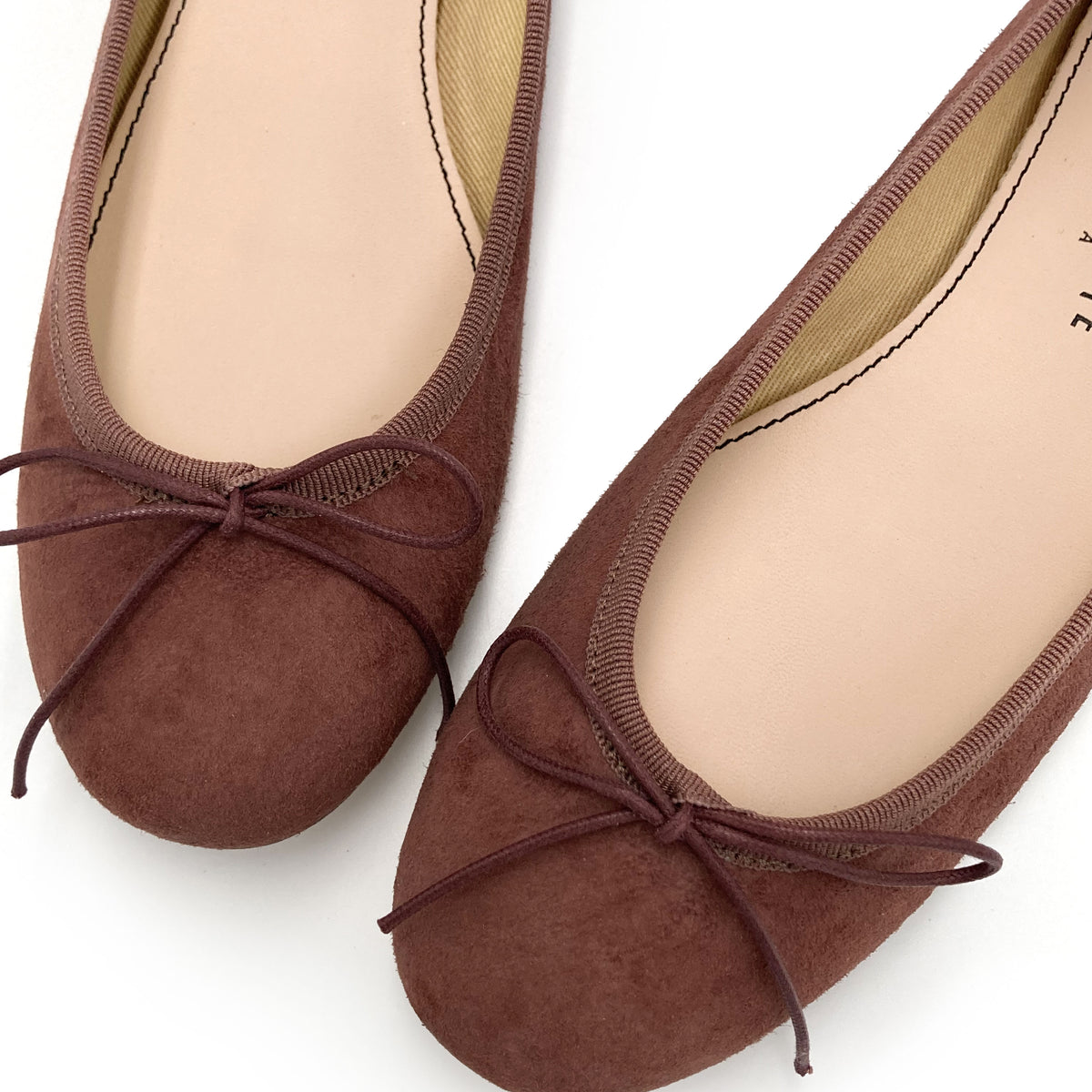 Ballerine in camoscio vino