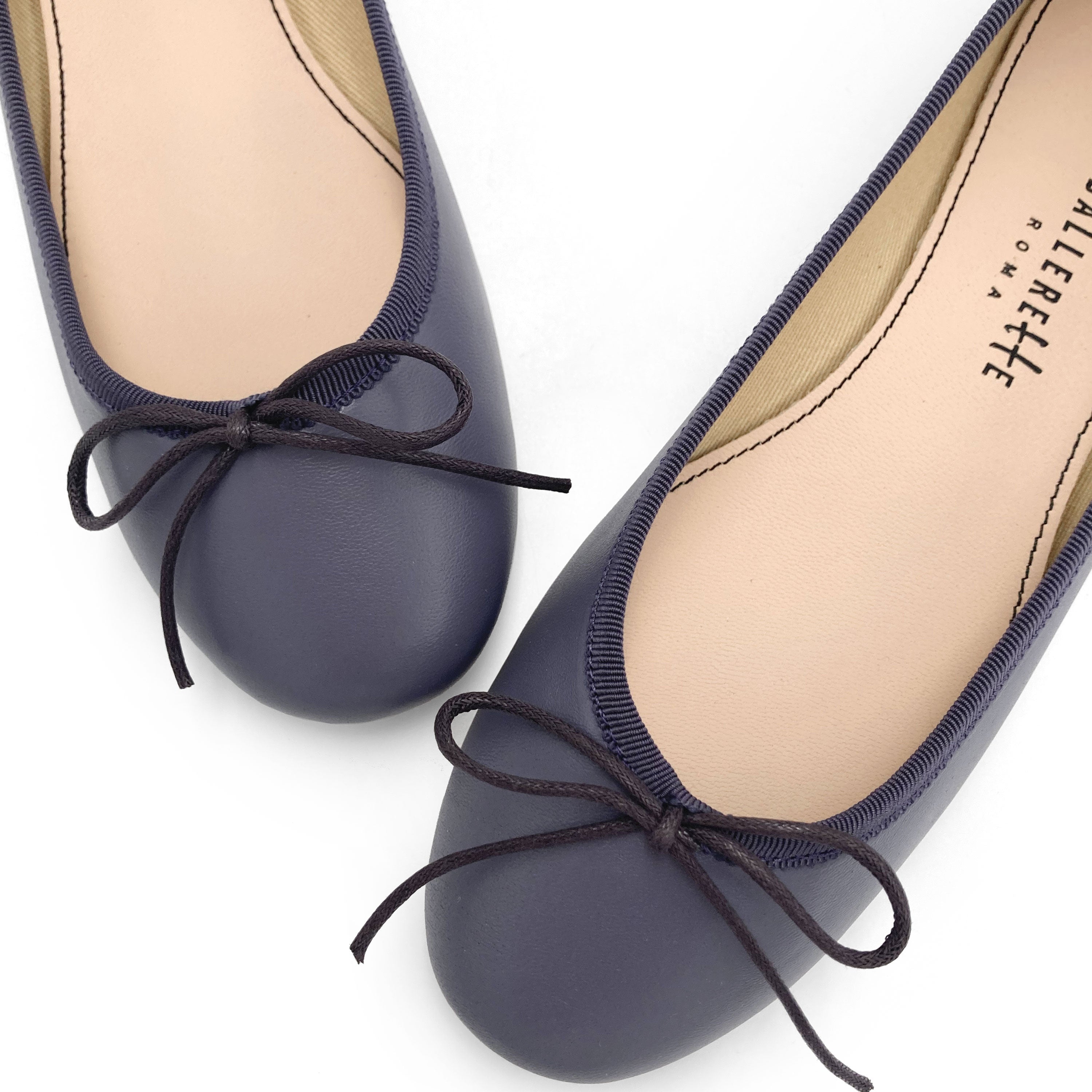 Ballerine vino in pelle