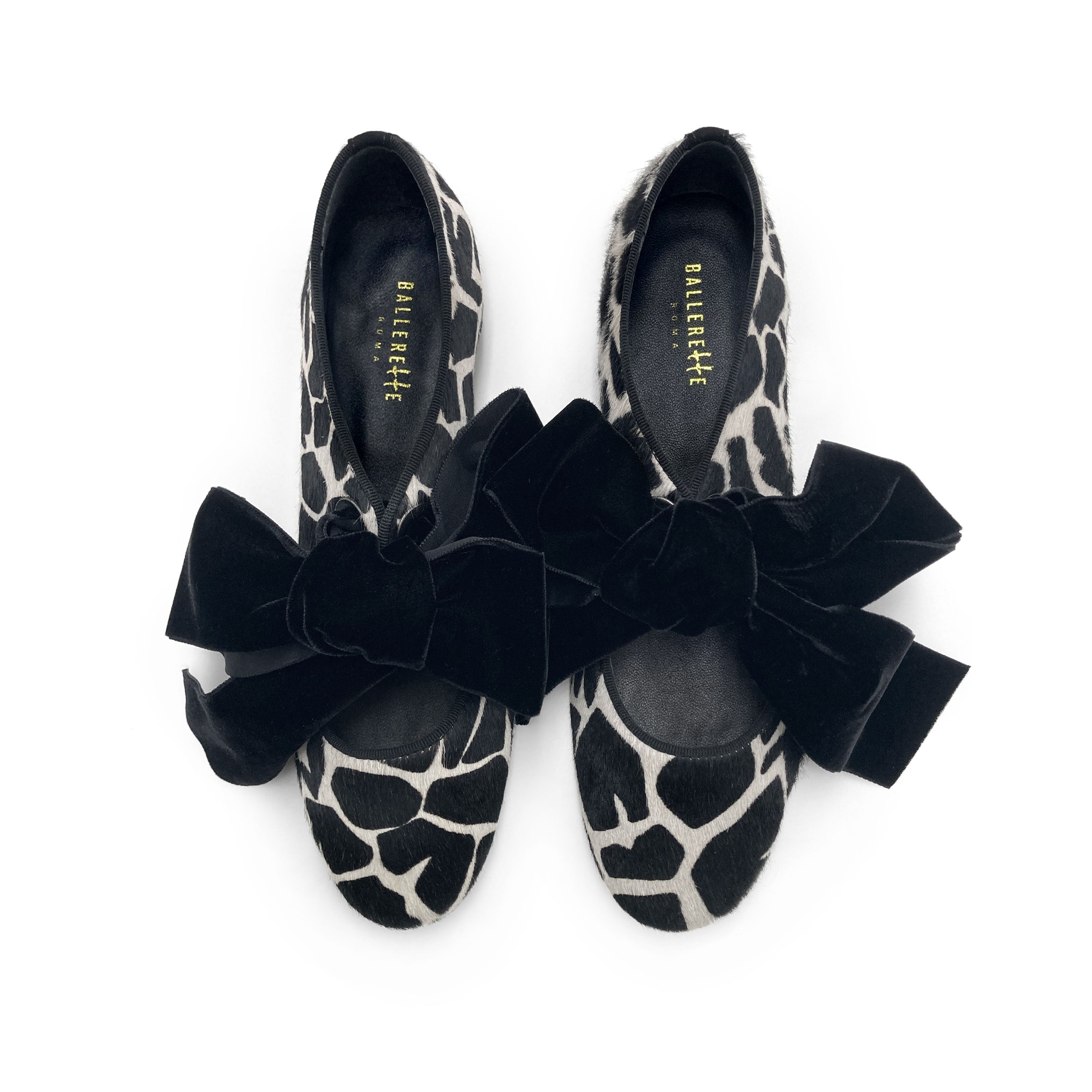 Scarpe donna animalier in cavallino maculato bianco e nero