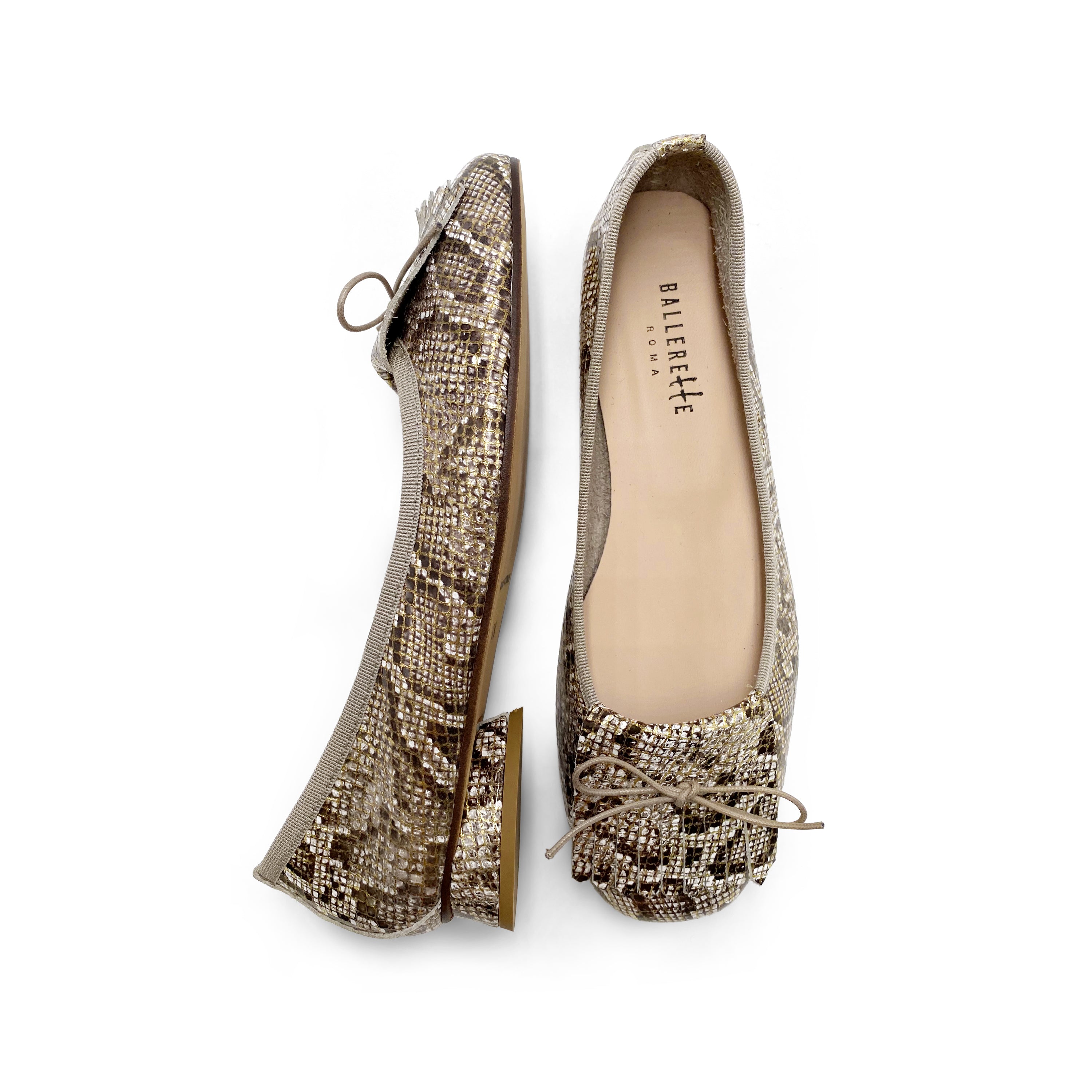 Mocassins femme à talons en cuir imprimé animal