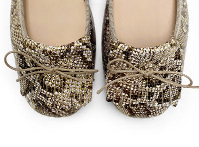 Mocassins femme à talons en cuir imprimé animal