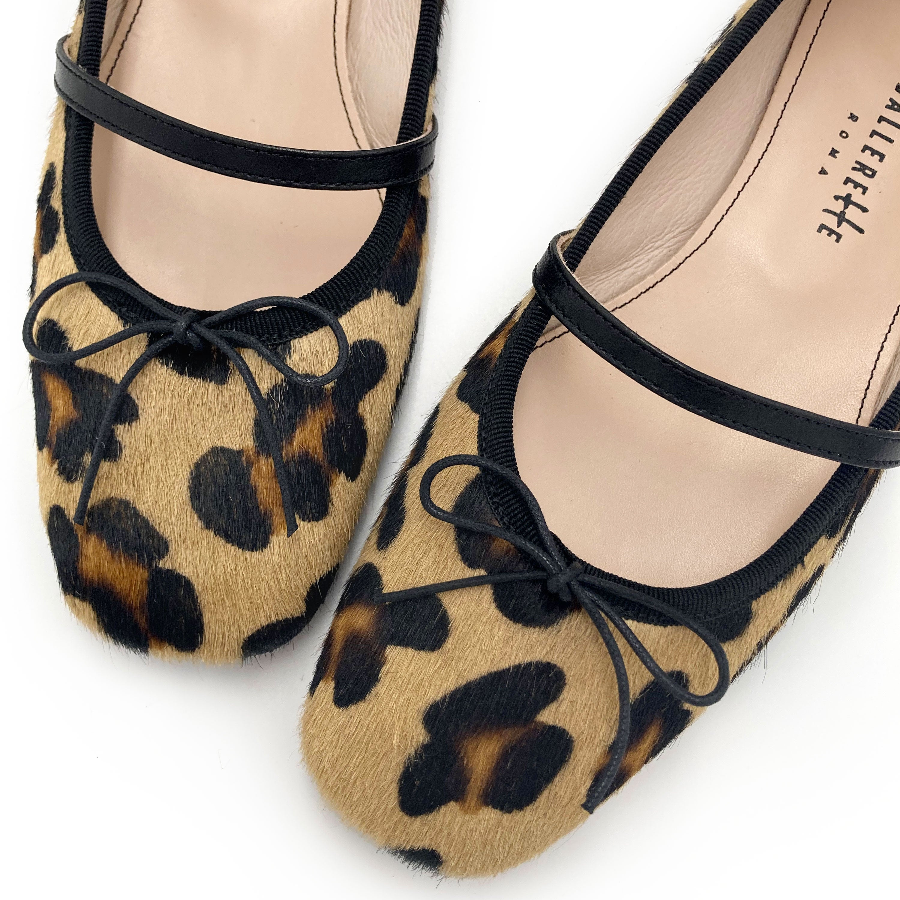 Ballerine Mary Jane in cavallino maculato animalier