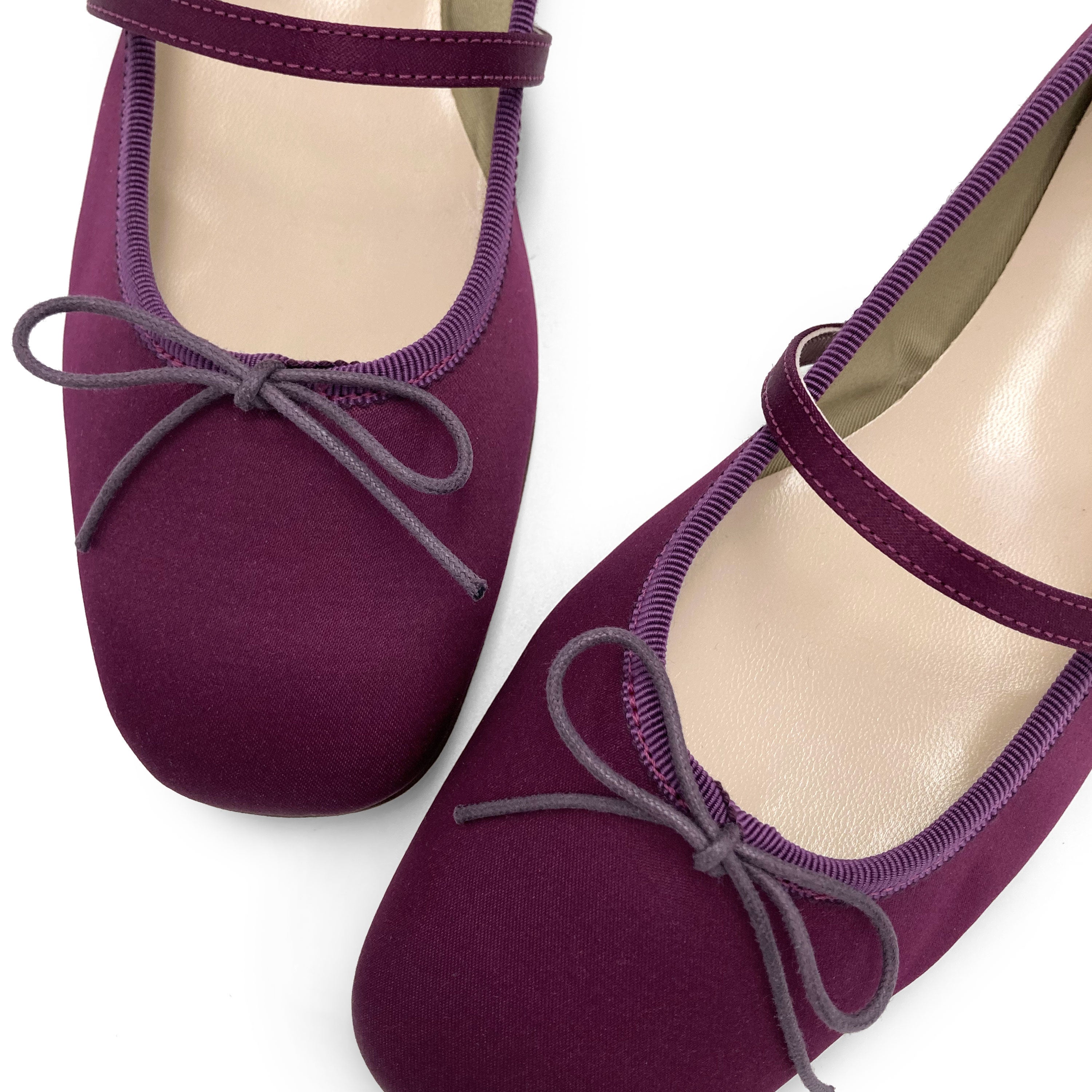 TT GO GREEN Collection - Mary Jane Ballerinas in Fuchsia aus recyceltem Satin