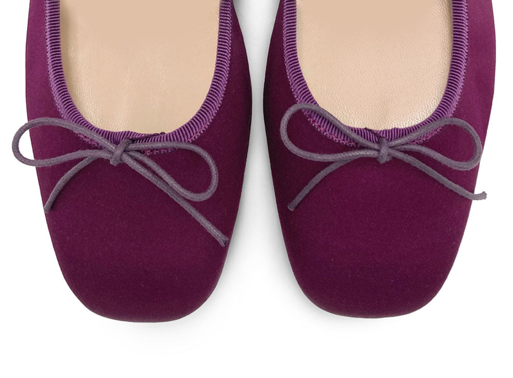 TT GO GREEN Collection - Mary Jane Ballerinas in Fuchsia aus recyceltem Satin