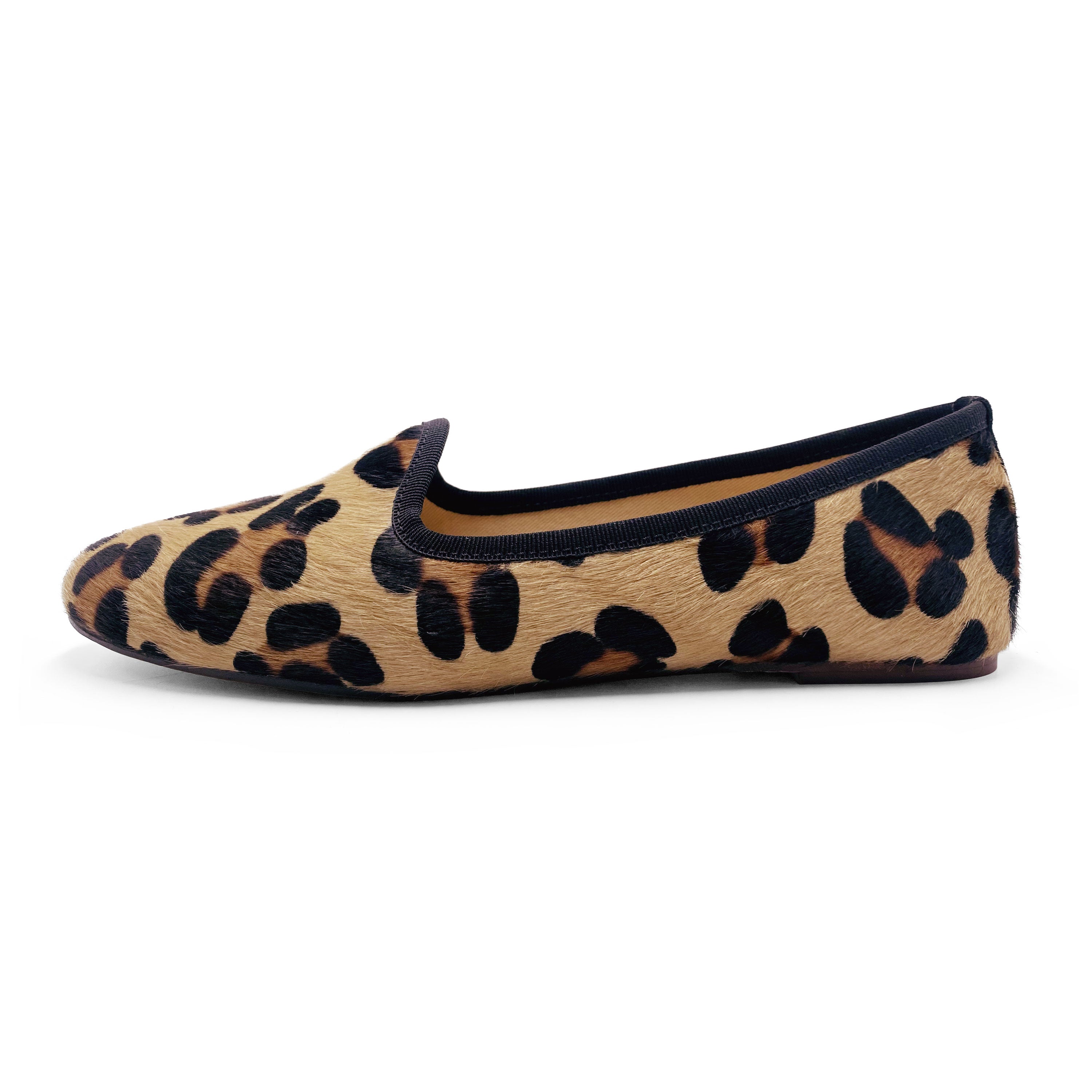 Slippers femme en poney tacheté