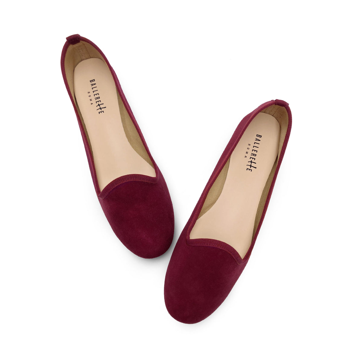 Slippers donna in camoscio bordeaux