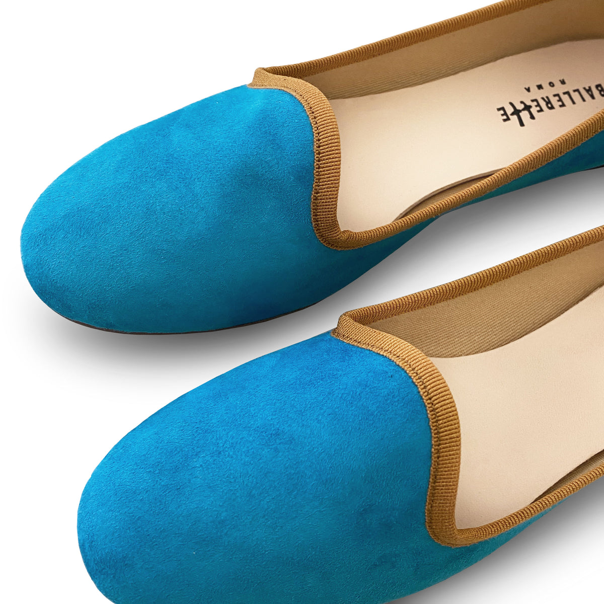 Light blue suede loafers
