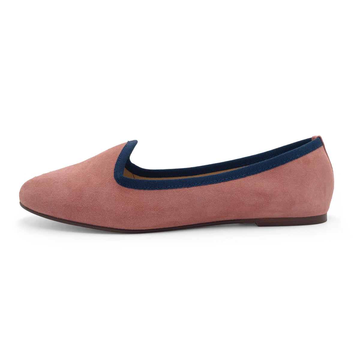 Slippers donna in camoscio rosa antico