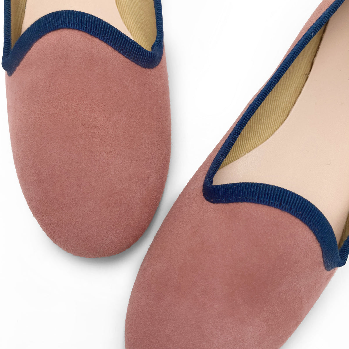 Slippers donna in camoscio rosa antico