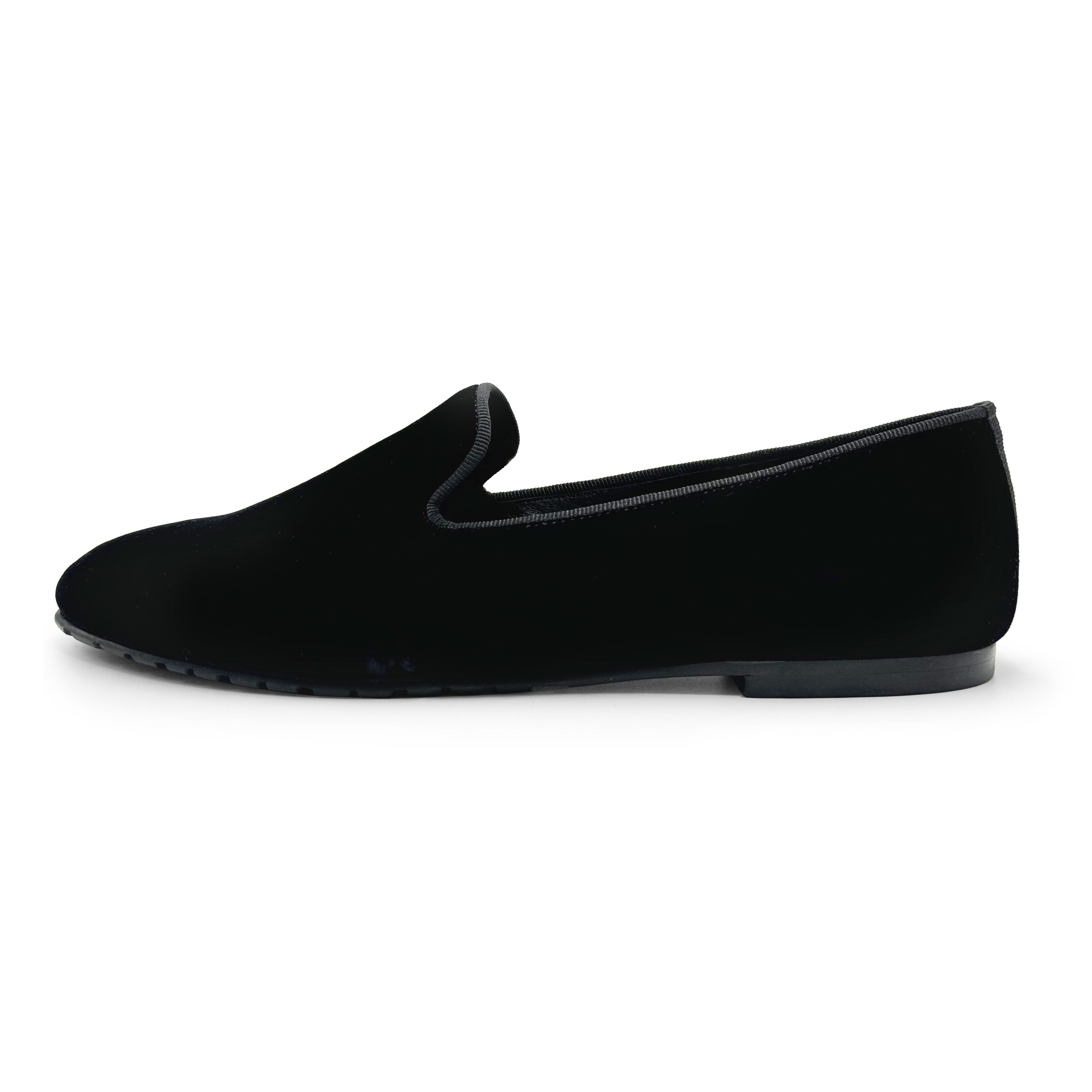 Slippers femme en velours noir