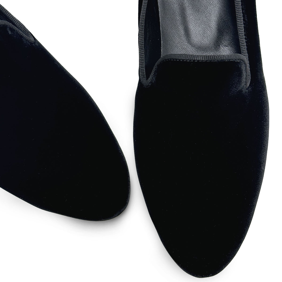 Slippers femme en velours noir