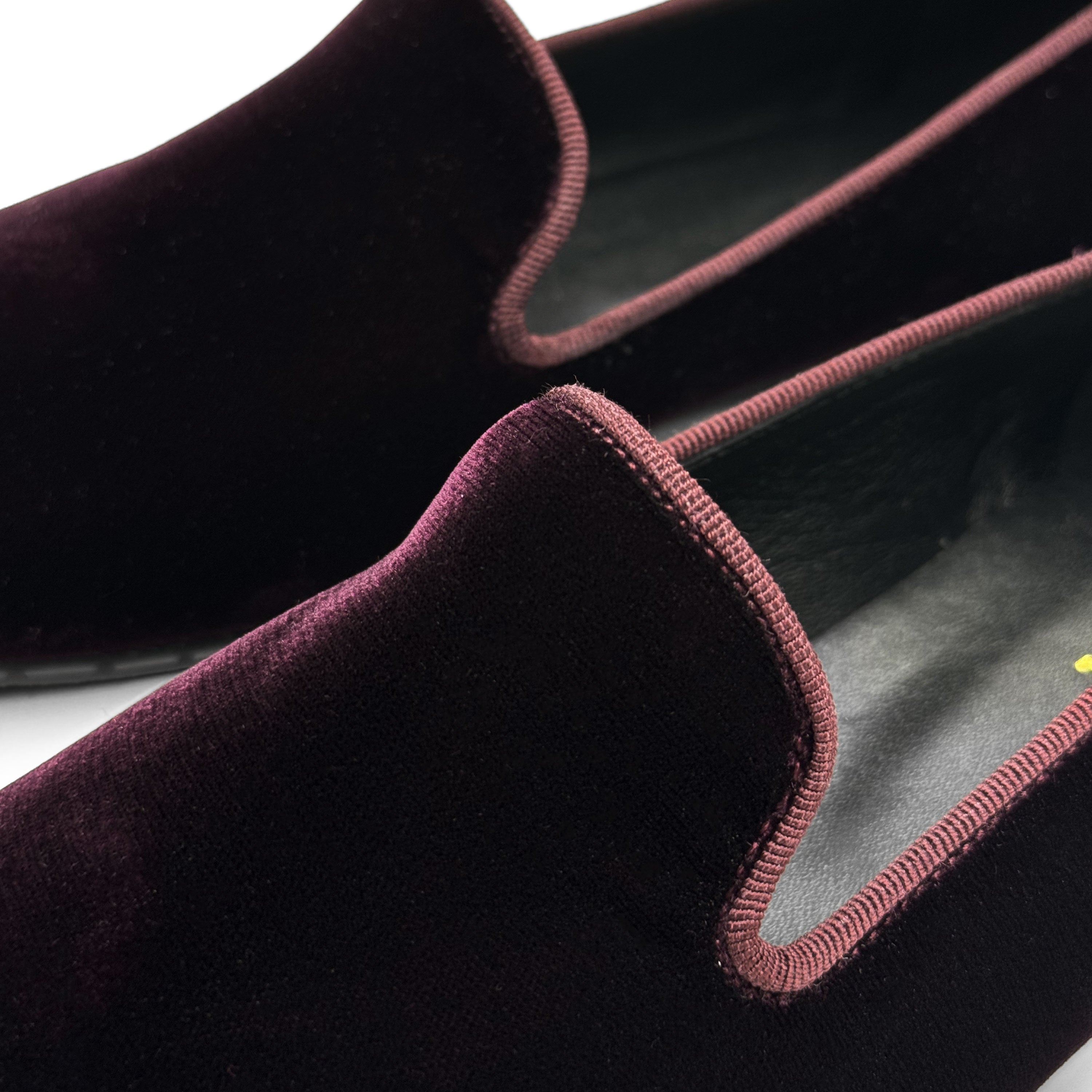 Slippers da donna bordeaux in velluto