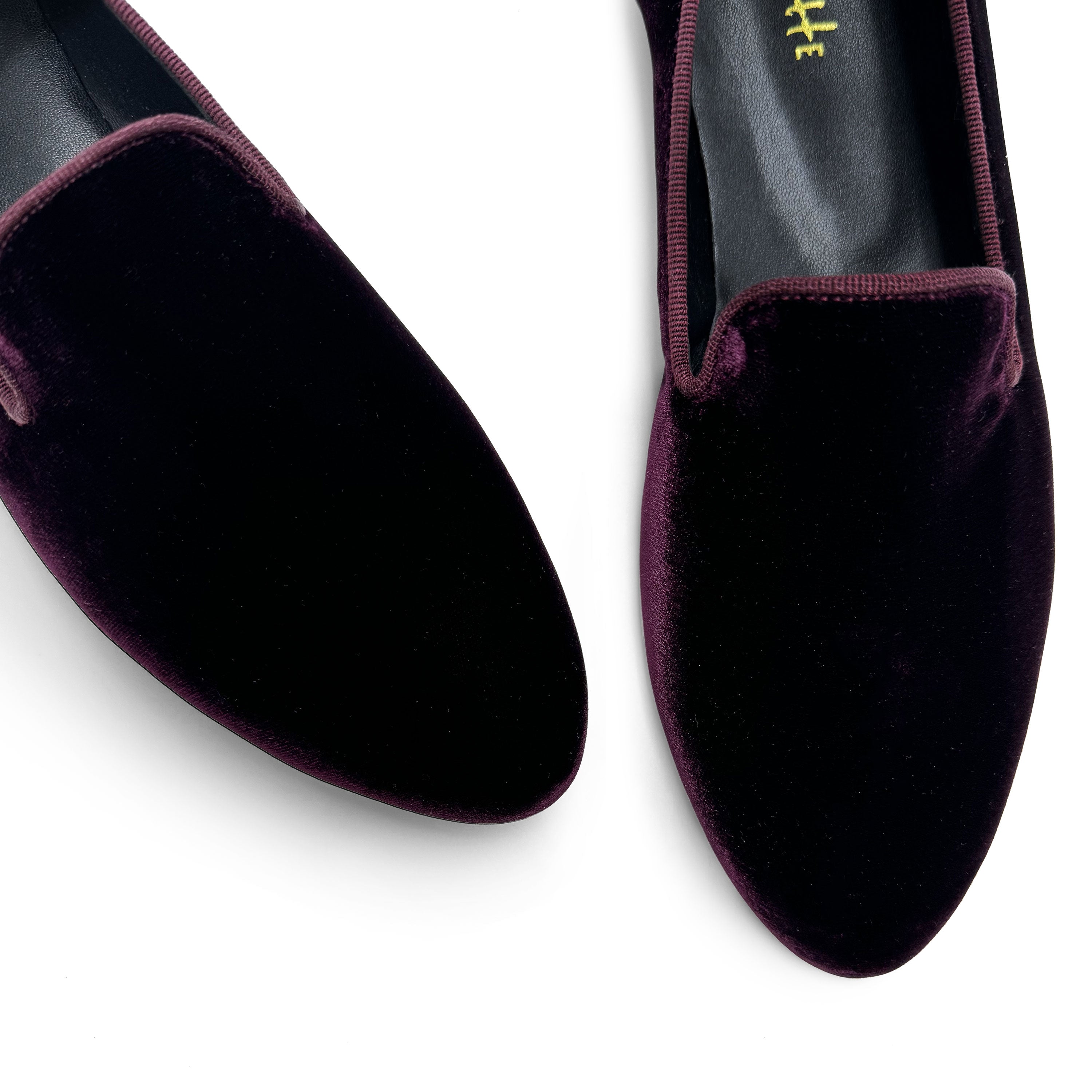 Slippers da donna bordeaux in velluto