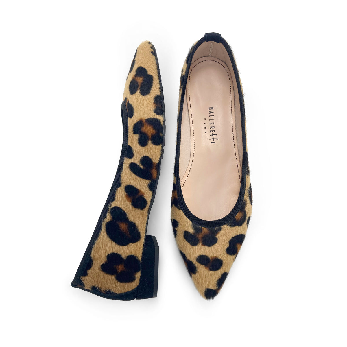 Ballerine a punta animalier leopardate