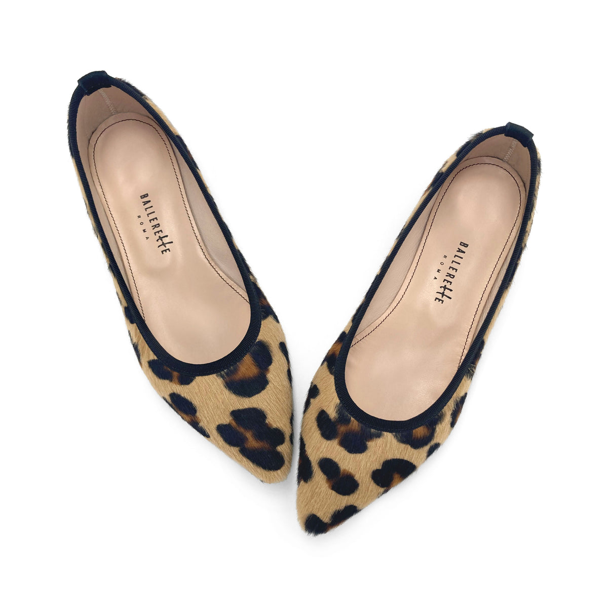 Ballerine a punta animalier leopardate