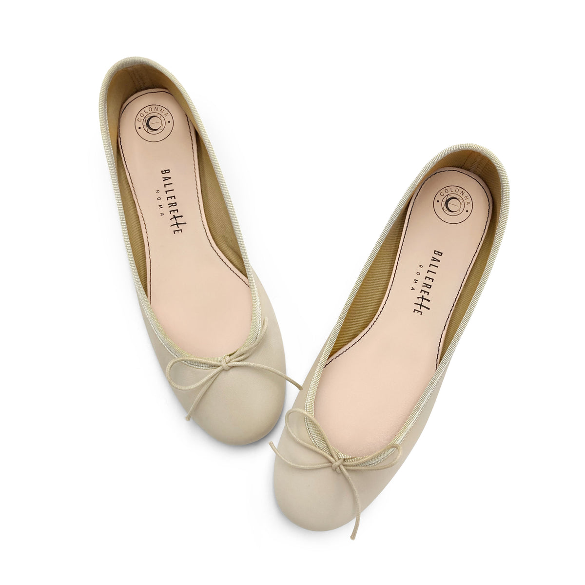Ballerine in pelle beige