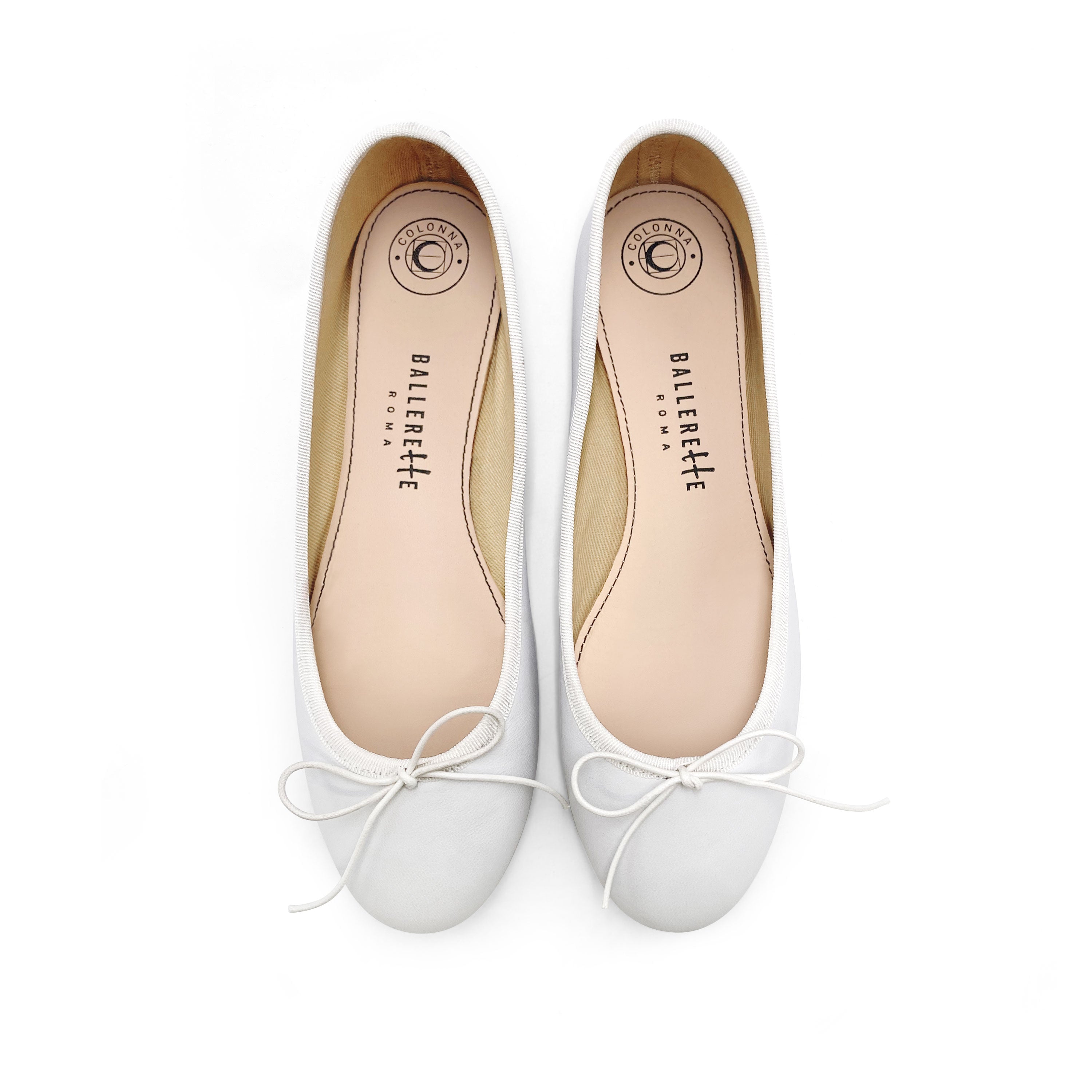 Ballerine in pelle bianche