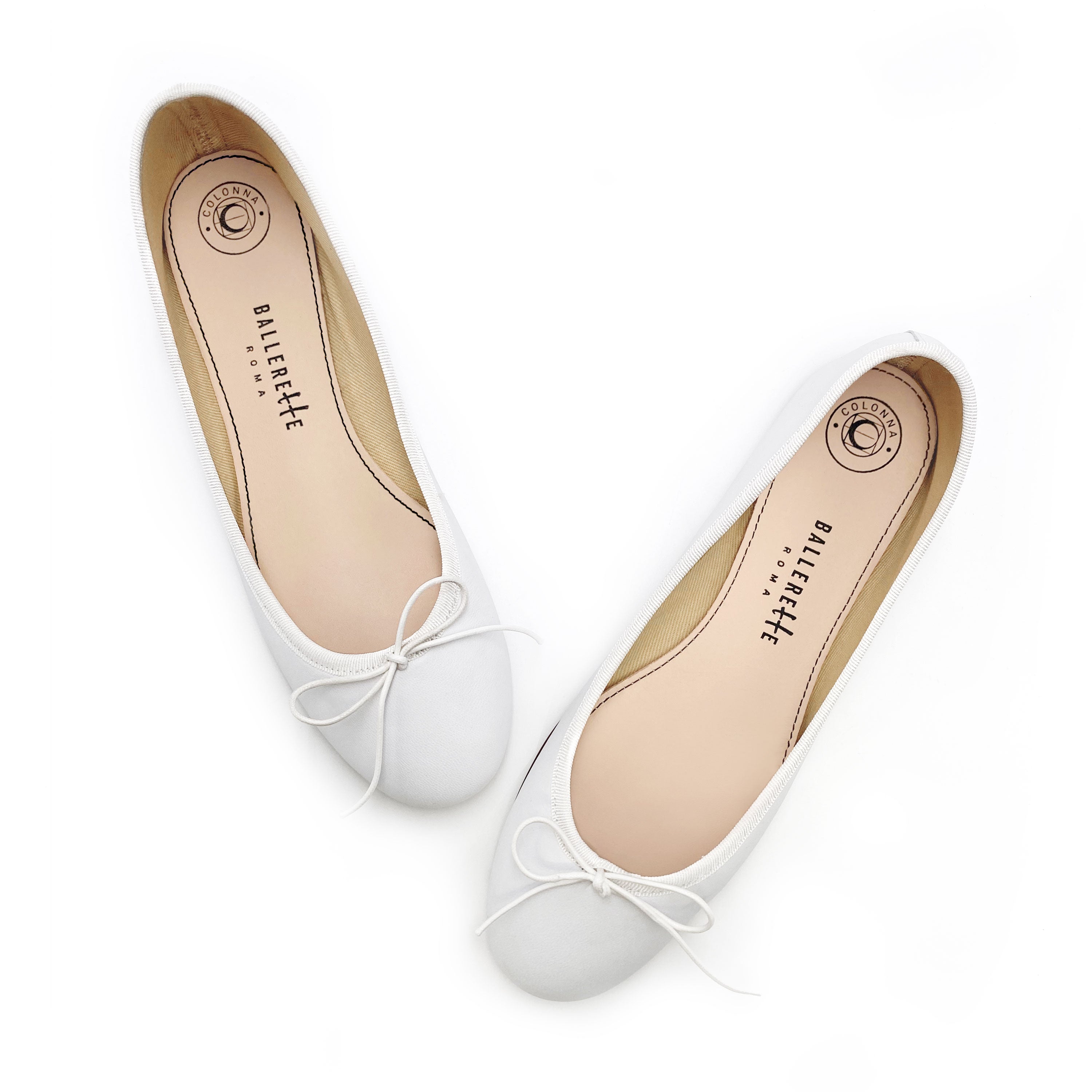 Ballerine in pelle bianche