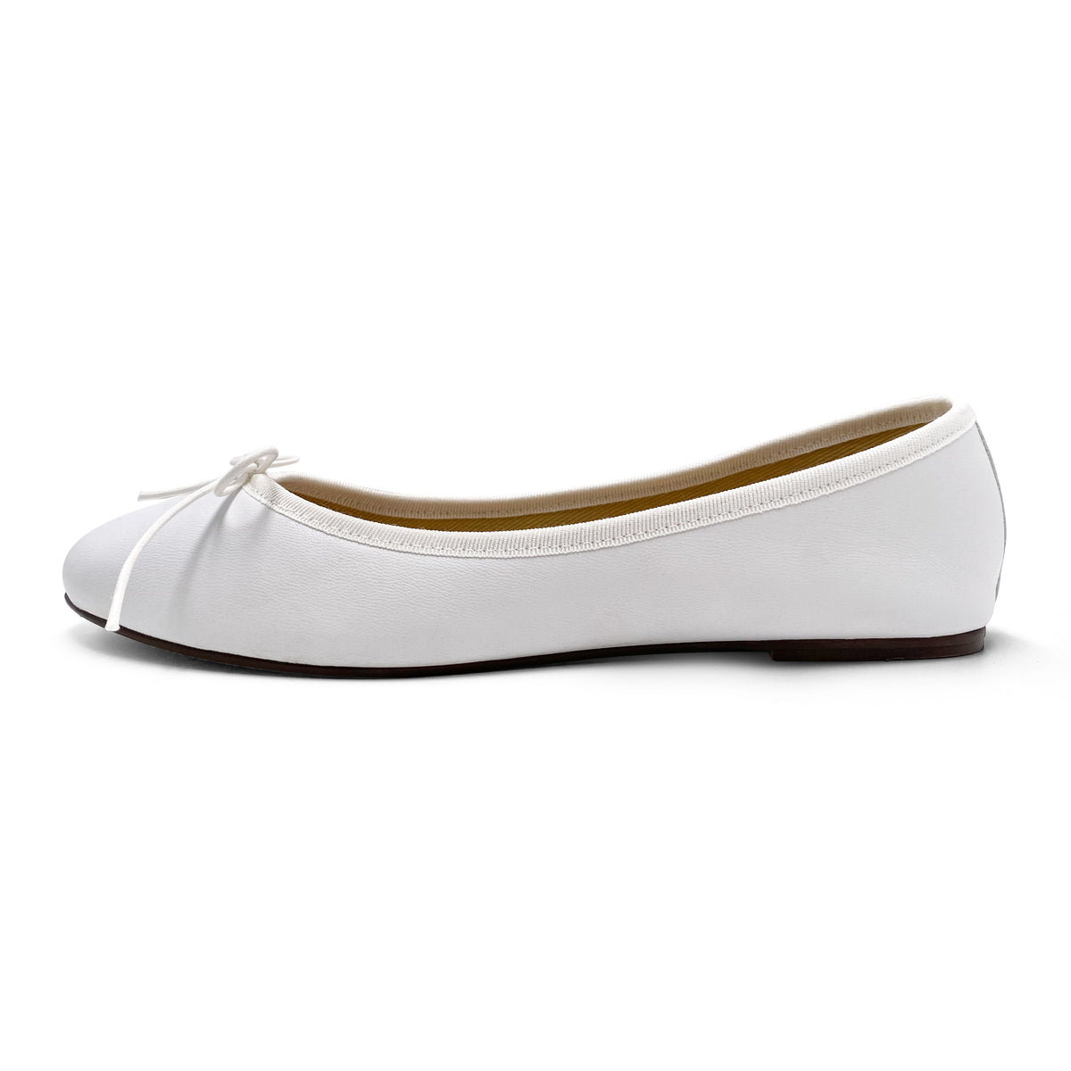 Weiße Lederballerinas