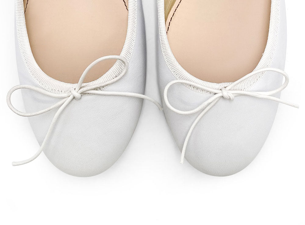 Ballerine in pelle bianche