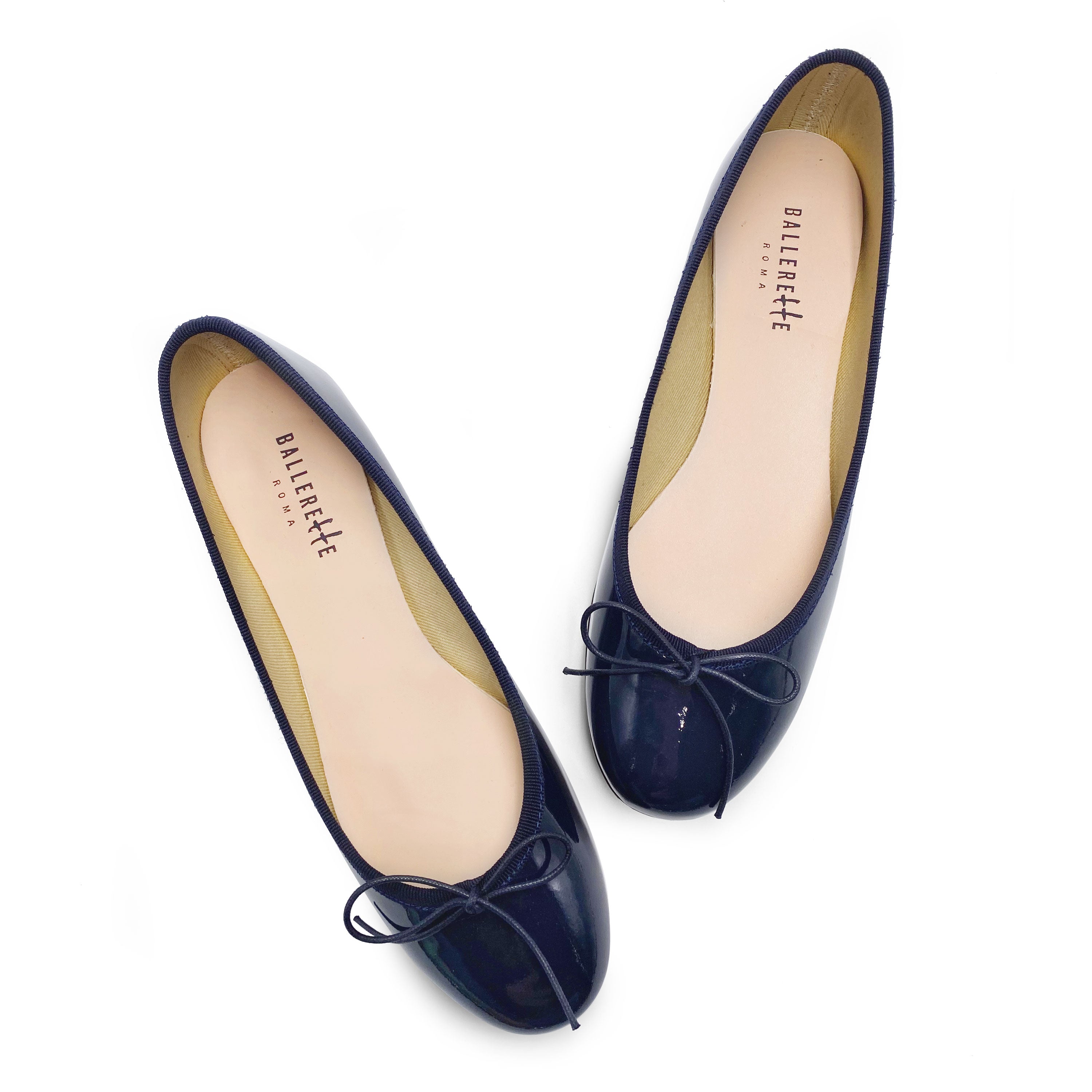Ballerine blu in pelle vernice